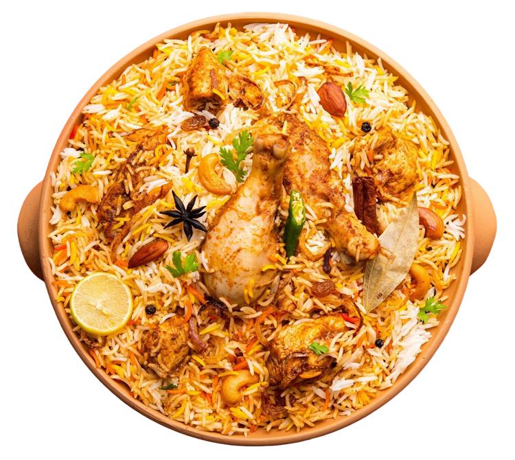 dum handi chicken biryani is prepared earthen clay pot called haandi popular indian non vegetarian food_750